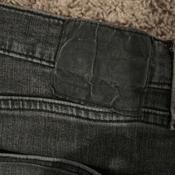 30 x 29 Levi’s 514 straight jeans grey light black faded classic 30x29 denim - Picture 4 of 5